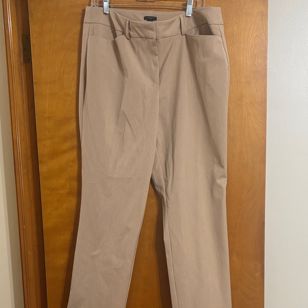 Ann Taylor Factory, camel trousers, size 14, EUC